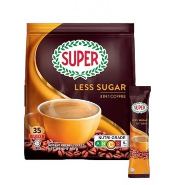 Super 3-in-1 Coffee Less Sugar (35 Sachets) 16g