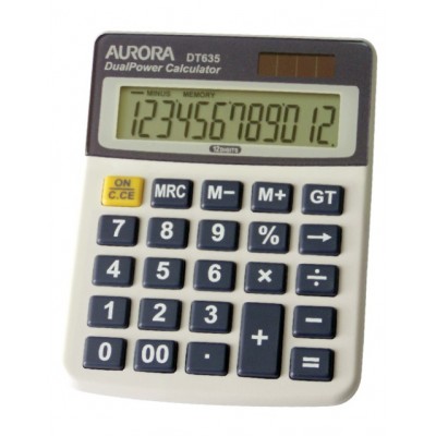 Aurora Desktop Calculator (131 x 100 x 27mm) DT635 12 Digits