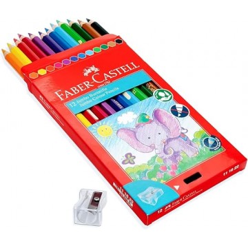 Faber-Castell Jumbo Colour Pencil With Sharpener