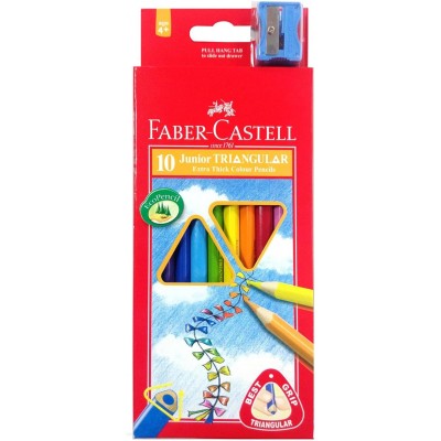 Faber-Castell Junior Triangular Colour Pencil With Sharpener