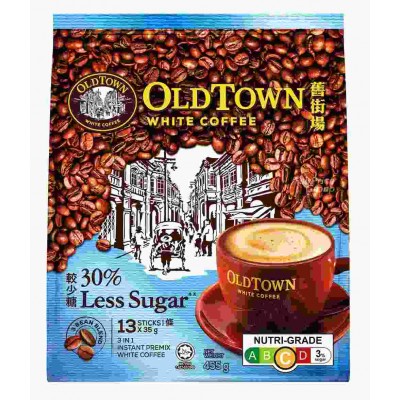 OldTown 3-in-1 White Coffee Less Sugar (13 Sachets) 35g
