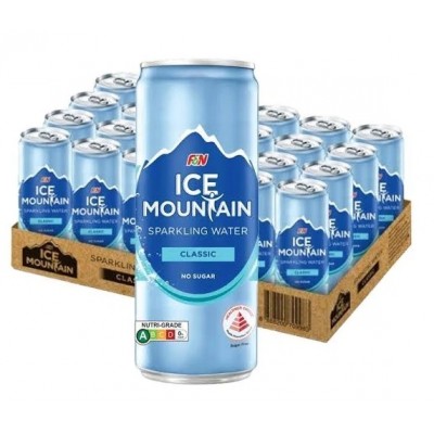 Ice Mountain Classic Sparkling Water Can 325ml ( 24 Cans )