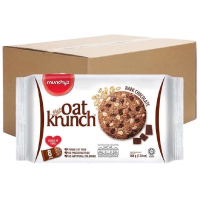 Munchy's Oat Krunch Crackers Dark Chocolate (12 Packets) 208g