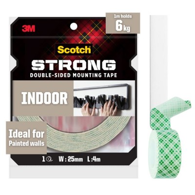 3M Scotch Indoor Permanent Mounting Tape (25mm x 4m)