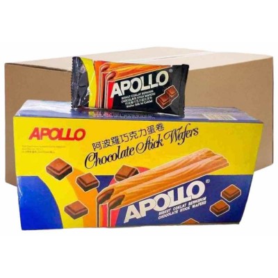 Apollo Stick Wafers Chocolate 11g 30's (24 Boxes) Apollo Stick Wafers Chocolate 11g 30's (24 Boxes)