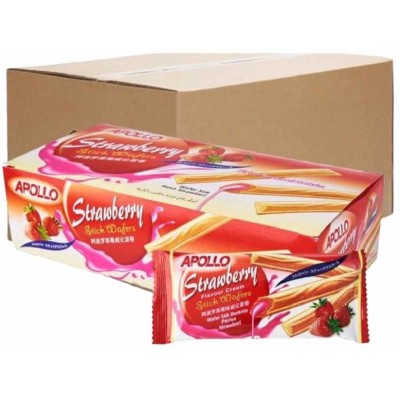 Apollo Stick Wafers Strawberry 11g 30's (24 Boxes)
