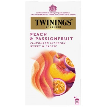 Twinings Peach & Passionfruit Infusion Tea In Envelope ( 25 Bags ) 2g