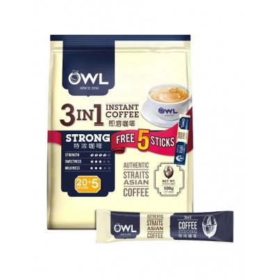 Owl 3-in-1 Instant Coffee Strong (25 Sachets) 20g