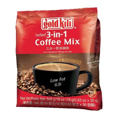 Gold Kili 3-in-1 Coffee Mix Low Fat ( 30 Sachets ) 18g
