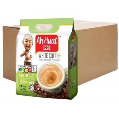 Ah Huat No Sugar White Coffee  ( 20 Packs, 15 Sachets Each )