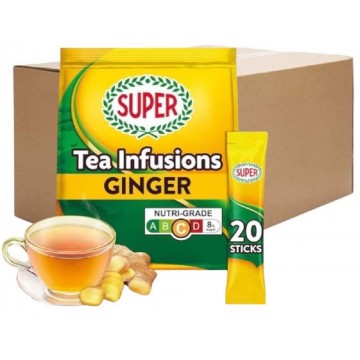 Super Ginger Tea ( 24 Packs, 20 Sachets Each )