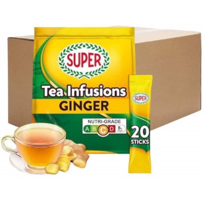 Super Ginger Tea (24 Packs, 20 Sachets Each)