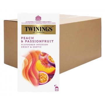 Twinings Peach & Passionfruit Infusion Tea In Envelope ( 12 Boxes, 25 Bags Each )