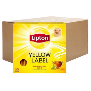 Lipton Yellow Label Tea In Enveloped Tea Bags ( 12 Boxes, 100 Bags Each )