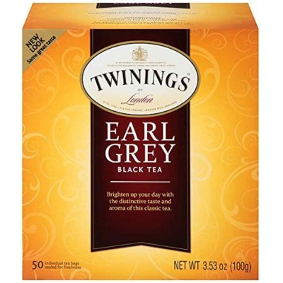 Twinings Earl Grey Black Tea In Enveloped Bag (50 Bags) 2g