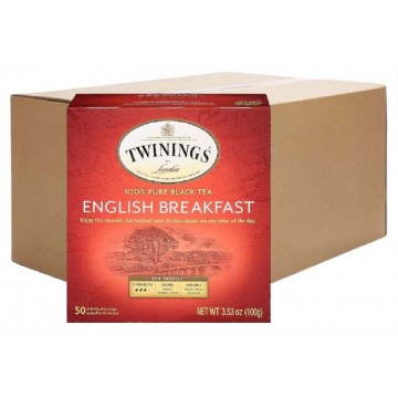 Twinings English Breakfast Black Tea In Enveloped ( 10 Boxes, 50 Bags Each )