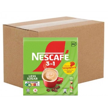 Nescafe 3-in-1 Less Sugar Instant Coffee 30 Sticks x14g ( 24 Packs )