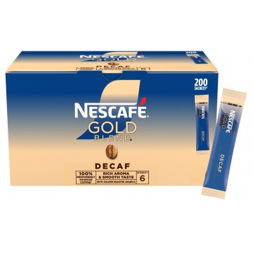 Nescafe Gold Blend Decaf Instant Coffee (200 Sachets) 1.8g