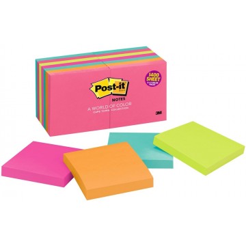 3M Post-it Notes 654-14AN (3" x 3") 14'S Cape Town Collection