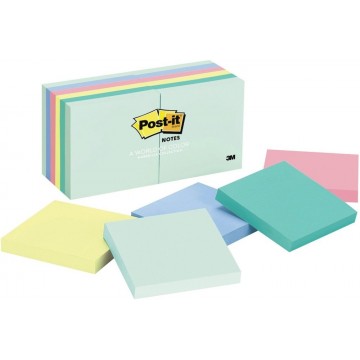 3M Post-it Notes 654-AST (3" x 3") 12'S Marseille Collection