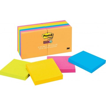 3M Post-it Super Sticky Notes 654-12SSUC (3