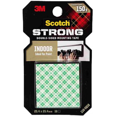 3M Scotch Indoor Permanent Mounting Tape Squares (25.4mm x 25.4mm)