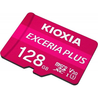 KIOXIA Toshiba Exceria Plus microSD 4K Card 128GB w/SD Adapter