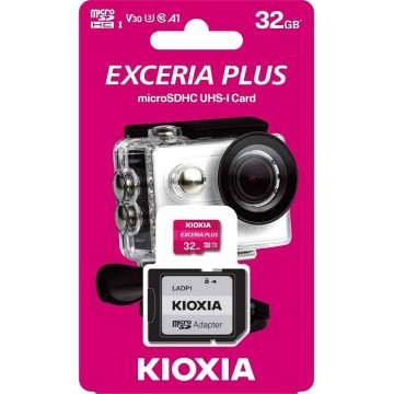 KIOXIA Exceria Plus microSD 4K Card 32GB w/SD Adapter