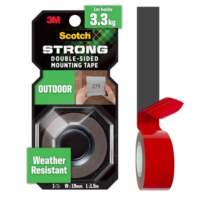 3M Scotch Outdoor Permanent Mounting Tape (19mm x 1.5m)