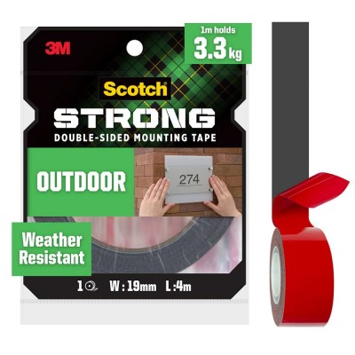 3M Scotch Outdoor Permanent Mounting Tape (19mm x 4m)