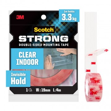 3M Scotch Permanent Mounting Tape (19mm x 4m) Clear