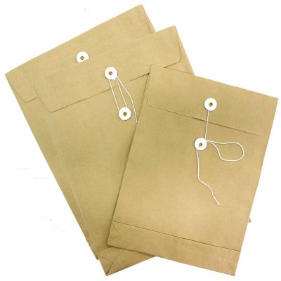 String Envelope (12" x 16" x 2") Kraft (25 Pieces)