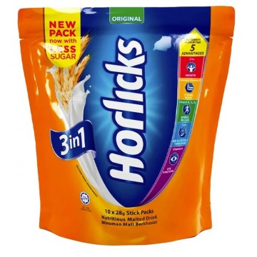 Horlicks 3-in-1 Original Malted Drink 10'S 28g Horlicks 3-in-1 Original Malted Drink 10'S 28g