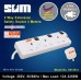 SUM 3-Way Portable Extension Socket Cable 3.0m with Neon and Surge Protector - 2
