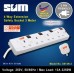 SUM 4-Way Portable Extension Socket Cable 3.0m with Neon and Surge Protector - 2