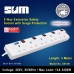 SUM 5-Way Portable Extension Socket Cable 3.0m with Neon and Surge Protector - 2