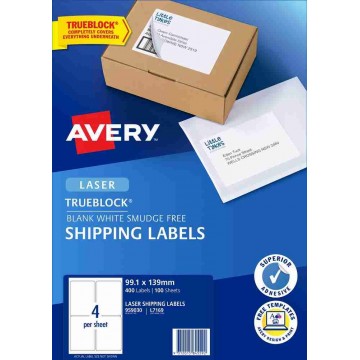 Avery TrueBlock Parcel Permanent Labels 400'S (139 x 99.1mm)