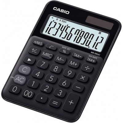 Casio Desktop Calculator (149 x 105 x 22.8mm) MS-20UC-BK 12 Digits