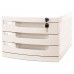 3-Drawer File Cabinet w/Key Lock (39.4 x 29.5 x 21.8cm) - 1