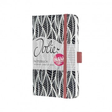 Sigel Jolie Hardcover Notebook A6 Lined White Leaves