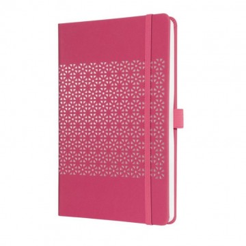 Sigel Jolie Hardcover Notebook A5 Lined Peacock Pink