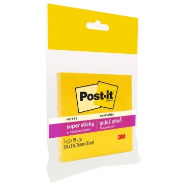 3M Post-it Notes 654-1SS3Y Neon Yellow ( 3"x3" )