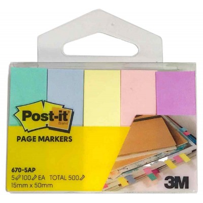 3M Post-it Pagemarkers 670-5AP (15 x 50mm) Marseille Collection