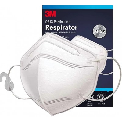 3M 9513 Respirator KN95 ( 20 Masks) White 3M 9513 Respirator KN95 ( 20 Masks) White