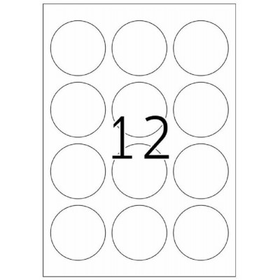 Herma Removable White Round Label 100'S (40mm, 60mm, 85mm)