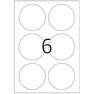 Herma Removable White Round Label 100'S (40mm, 60mm, 85mm)