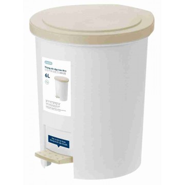 Plastic Round Step Pedal Waste Bin (243 x 233 x 281mm) 6L