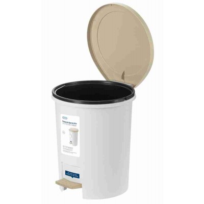 Plastic Round Step Pedal Waste Bin (291 x 282x 345mm) 12L