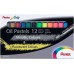 Pentel Oil Pastel Metallic & Flourescent 12 Colours Set - 1