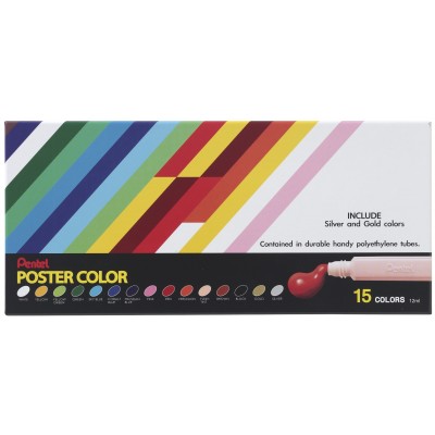 Pentel Poster Colour 15 Colours Set